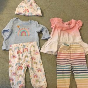 Rainbow baby girl outfits